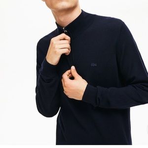 Lacoste Mens’ Collared Half Zip Sweater